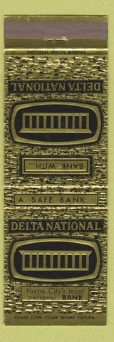 Matchbook Cover - Delta National Bank Yazoo City Benton MS