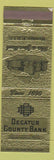 Matchbook Cover - Decatur County Bank Decaturville TN