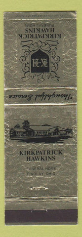 Matchbook Cover - Kirkpatrick Hawkins Funeral Home Findlay OH