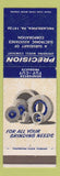 Matchbook Cover - Precision Grinding Wheel Philadelphia PA