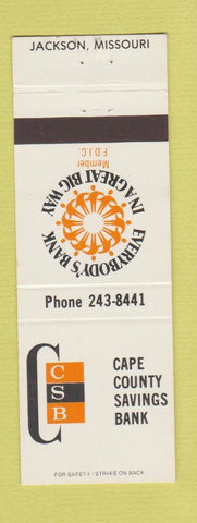 Matchbook Cover - Cape County Savings Bank Jackson MO