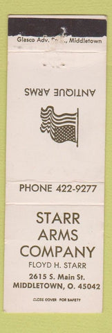 Matchbook Cover - Starr Arms Company Middletown OH