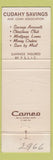 Matchbook Cover - Cudahy Savings Loan WI