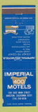 Matchbook Cover - Imperial 400 Motels Barstow CA WEAR