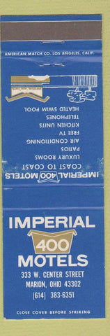 Matchbook Cover - Imperial 400 Motels Marion OH