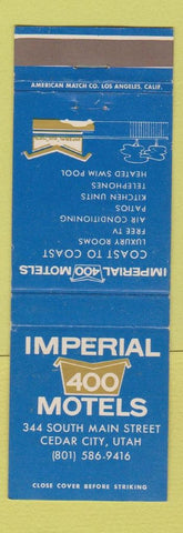 Matchbook Cover - Imperial 400 Motels Cedar City UT