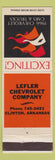 Matchbook Cover - 1966 Chevrolet Lefler Clinton AR