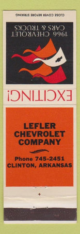Matchbook Cover - 1966 Chevrolet Lefler Clinton AR