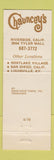 Matchbook Cover - Chauncey's Restaurant Riverside CA
