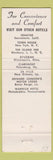 Matchbook Cover - New Senator Hotel Sacramento CA