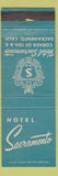 Matchbook Cover - Hotel Sacramento CA