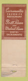 Matchbook Cover - Hotel Sacramento CA