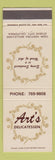 Matchbook Cover - Art's Deli Studio CA