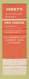 Matchbook Cover - Corkey's Restaurant Sherman Oaks CA