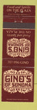 Matchbook Cover - Gino's of Sonoma CA