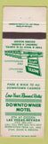 Matchbook Cover - Downtowner Motel Las Vegas NV WEAR