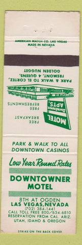Matchbook Cover - Downtowner Motel Las Vegas NV WEAR