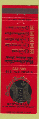 Matchbook Cover - Court of Two Sisters Restaurant New Orleans LA