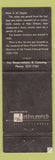 Matchbook Cover - Court of Two Sisters Restaurant New Orleans LA