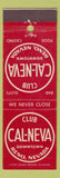 Matchbook Cover - Club Cal Neva Casino Reno NV Indian back
