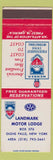Matchbook Cover - Landmark Motor Lodge Glens Falls NY