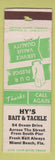 Matchbook Cover - Hy's Bait and Tackle Miami Beach FL WEAR