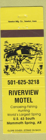 Matchbook Cover - Riverview Motel Mammoth Spring AR
