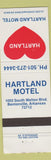 Matchbook Cover - Hartland Motel Bentonville AR