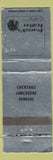 Matchbook Cover - Peacock and Feather North Andover MA restaurant WEAR