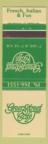 Matchbook Cover - Green Street Cafe French Italian