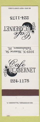 Matchbook Cover - Cafe Cabernet Tallahassee FL