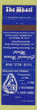 Matchbook Cover - The Wharf Restaurant Pub Colonial House Motel Columbus OH