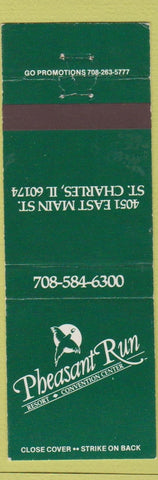 Matchbook Cover - Pheasant Run Resort St Charles IL