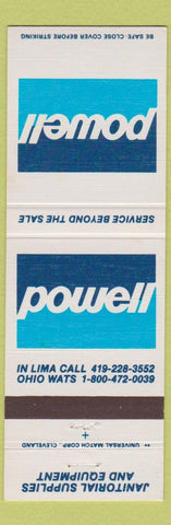 Matchbook Cover - Powell Janitorial Supply Equipment Lima OH