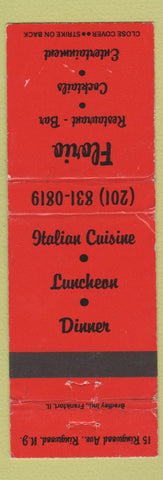 Matchbook Cover - Florio Restaurant Ringwood NJ WEAR