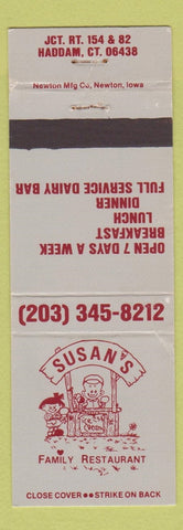 Matchbook Cover - Susan's Restaurant Haddam CT WEAR
