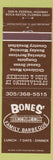 Matchbook Cover - Bones' Family BBQ Boca Raton FL