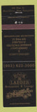 Matchbook Cover - Hook and Ladder Restaurant Manchester NH