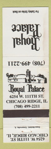 Matchbook Cover - Royal Palace Chicago Ridge IL WORN