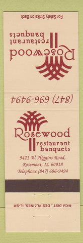 Matchbook Cover - Rosewood Restaurant Rosemont IL