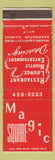 Matchbook Cover - Magic Square Restaurant Barrington IL WEAR