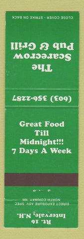 Matchbook Cover - Scarecrow Pub Grill Intervale NH