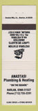 Matchbook Cover - Anastasi Plumbing Heating Harlan IA WEAR