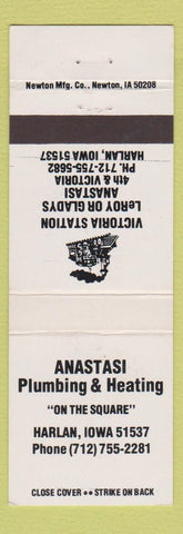 Matchbook Cover - Anastasi Plumbing Heating Harlan IA WEAR