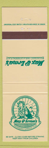 Matchbook Cover - Max and Erma's Restaurant