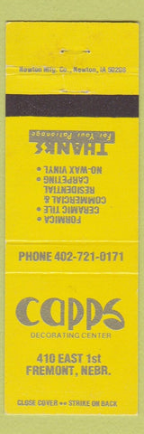Matchbook Cover - Capps Decorating Center Fremont NE