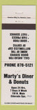 Matchbook Cover - Marty's Diner Donuts Eldorado Springs MO WEAR