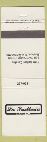 Matchbook Cover - LA Trattoria Italian Restaurant Boston MA Beacon Hill