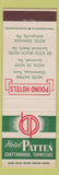 Matchbook Cover - Hotel Patten Chattanooga TN