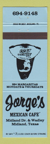 Matchbook Cover - Jorge's Mexican Cafe Midland TX girlie